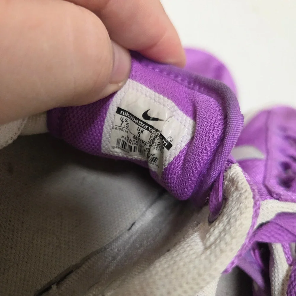 Nike Capri III Low LTR Purple Grey Mesh Sneakers 408182-501 Womens Size 7.5